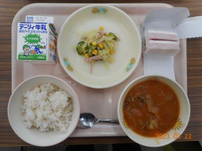 本日の学校給食献立の画像