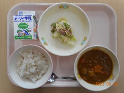 本日の学校給食献立の画像