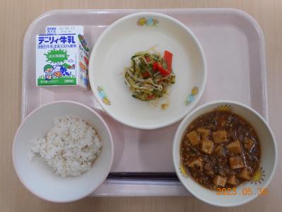 本日の学校給食献立の画像