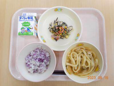 本日の学校給食献立の画像