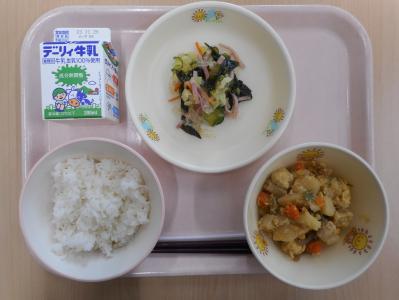 本日の学校給食献立の画像