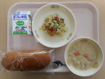 本日の学校給食献立の画像