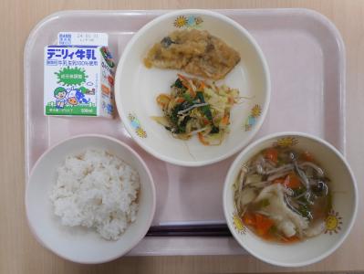 本日の学校給食献立の画像