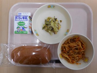 本日の学校給食献立の画像