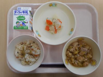 本日の学校給食献立の画像