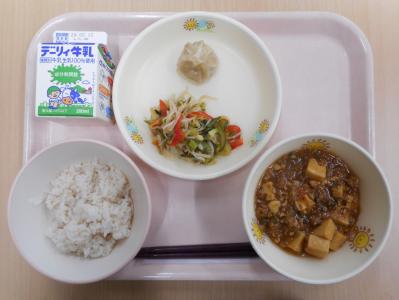 本日の学校給食献立の画像