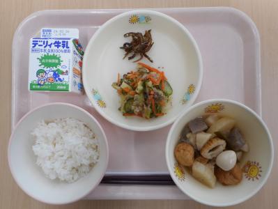 本日の学校給食献立の画像