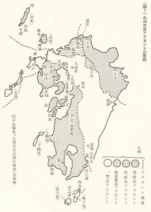 九州方言アクセント分布図
