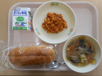 本日の学校給食献立の画像