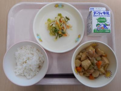 本日の学校給食献立の画像