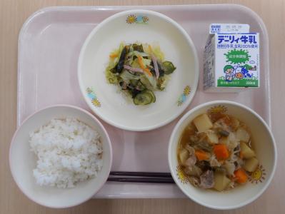 本日の学校給食献立の画像