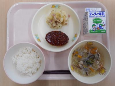 本日の学校給食献立の画像