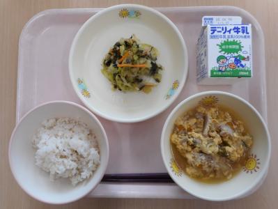 本日の学校給食献立の画像