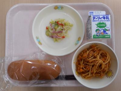 本日の学校給食献立の画像
