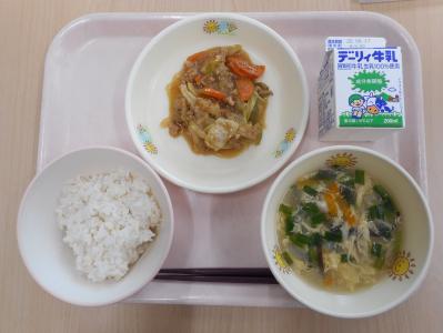 本日の学校給食献立の画像