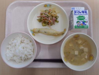 本日の学校給食献立の画像