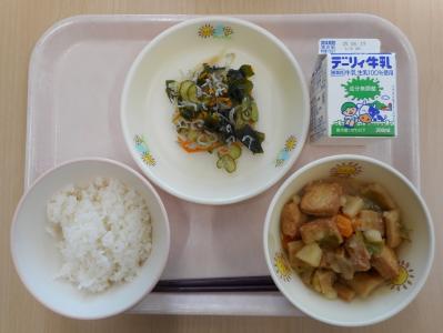 本日の学校給食献立の画像