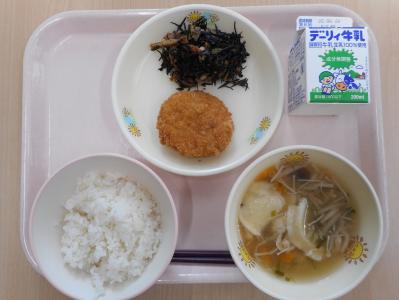 本日の学校給食献立の画像
