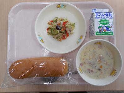 本日の学校給食献立の画像