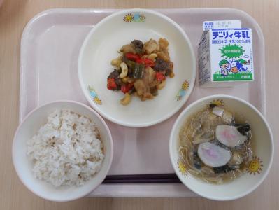 本日の学校給食献立の画像