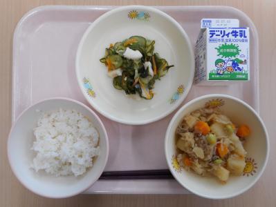 本日の学校給食献立の画像