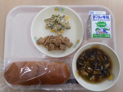 本日の学校給食献立の画像