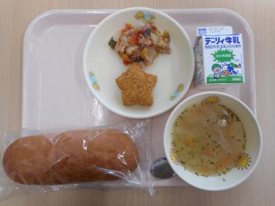 本日の学校給食献立の画像