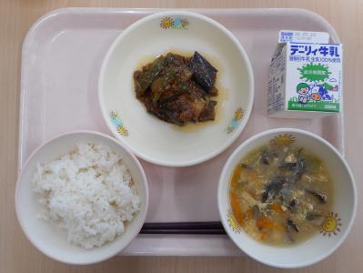本日の学校給食献立の画像