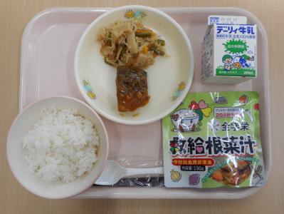 本日の学校給食献立の画像