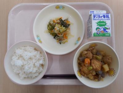 本日の学校給食献立の画像