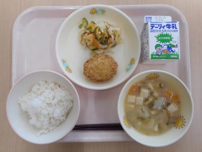本日の学校給食献立の画像