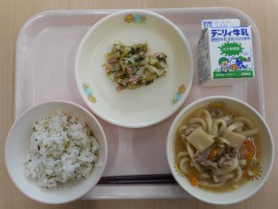 本日の学校給食献立の画像