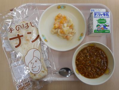本日の学校給食献立の画像