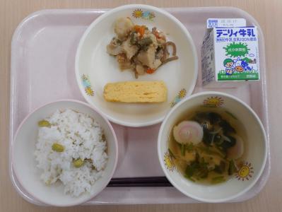 本日の学校給食献立の画像