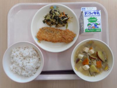 本日の学校給食献立の画像