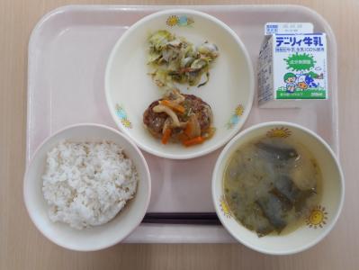 本日の学校給食献立の画像